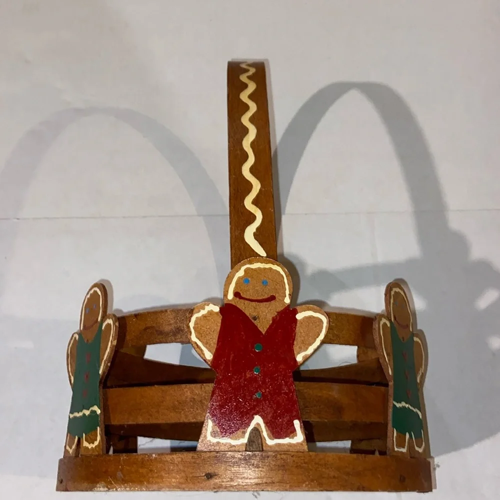 Vintage Gingerbread Man Basket